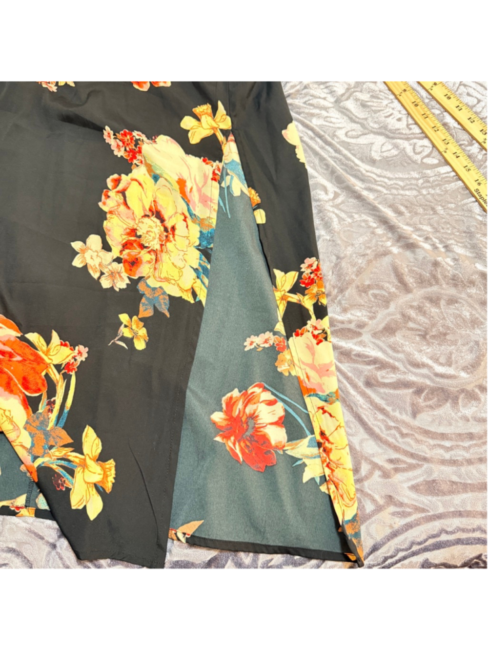 Band of the Free Floral Halter Maxi Dress Black NWOT b15 - Picture 11 of 15